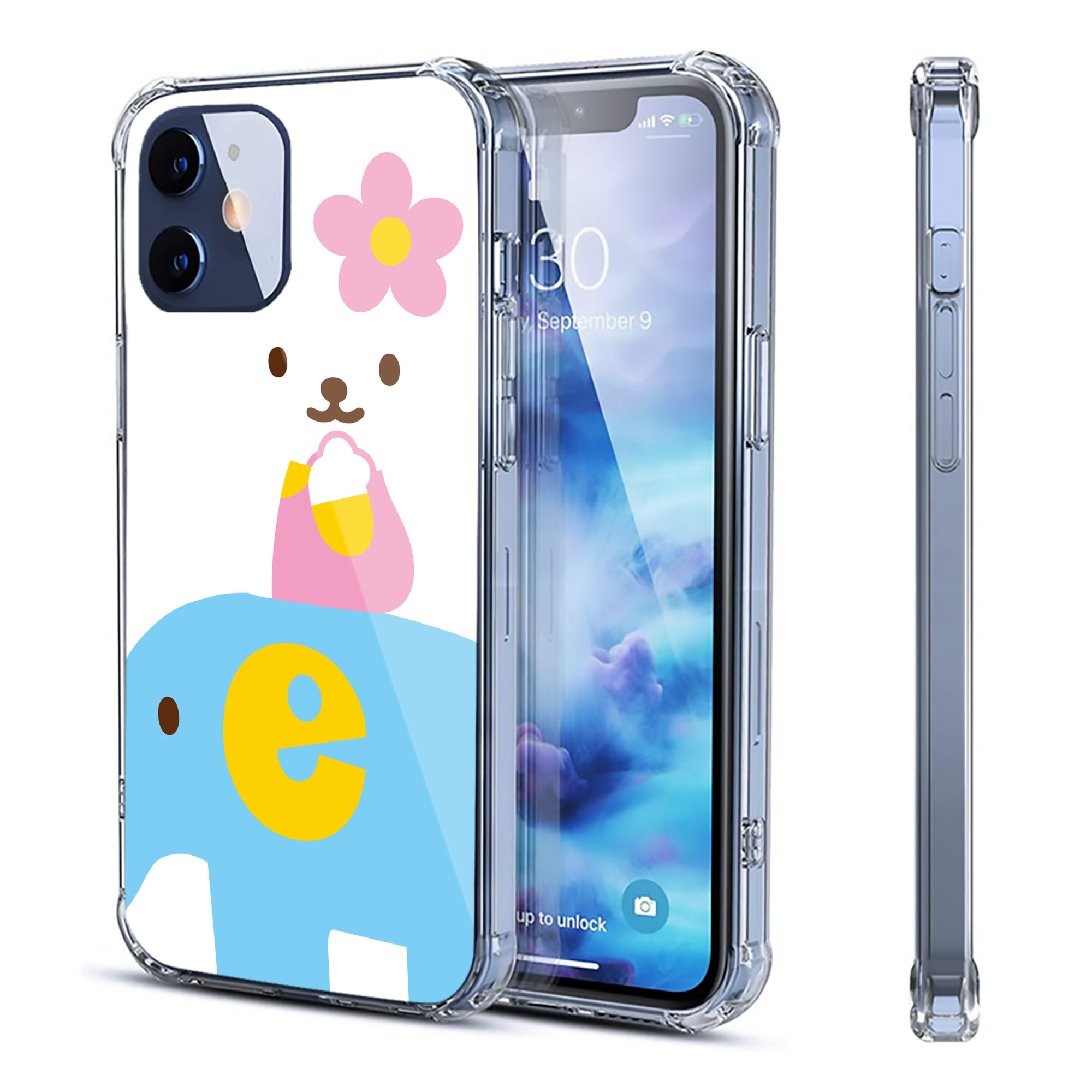 （画像用） Hello Kitty ハローキティ 【iPhone 12シリーズ対応】透明スマホケース（クリアソフトケース）